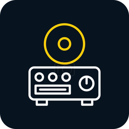 Illustration for CD player icon vector illustration - Royalty Free Image