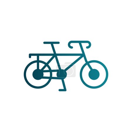 Téléchargez les illustrations : Icône simple vélo plat, illustration vectorielle - en licence libre de droit
