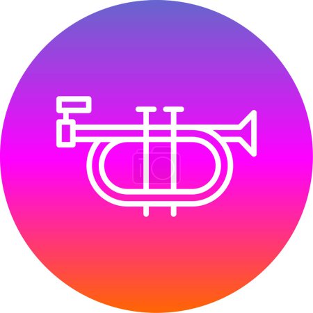 Illustration for Trumpet. web icon simple illustration - Royalty Free Image