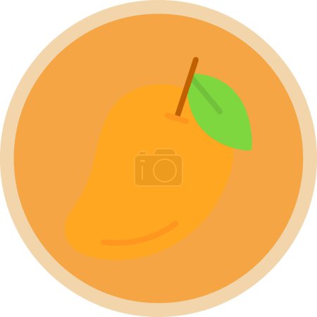 Ilustración de Mango icono de fruta exótica, vector de ilustración - Imagen libre de derechos