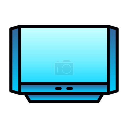 Téléchargez les illustrations : Illustration vectorielle icône TV - en licence libre de droit