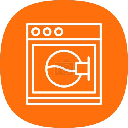 Téléchargez les illustrations : Machine à laver. illustration de conception simple - en licence libre de droit