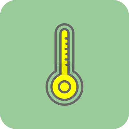 Ilustración de Icono de temperatura. ilustración simple del icono del vector del termómetro - Imagen libre de derechos