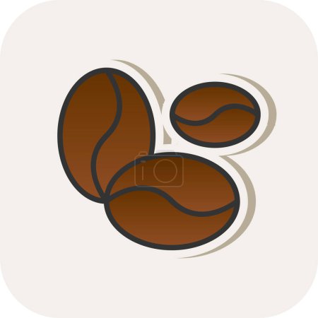 Illustration for Vector illustration of coffee beans icon - Royalty Free Image
