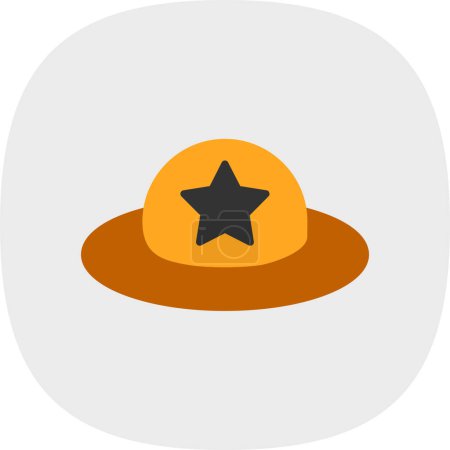 Illustration for Hat with star. web icon simple illustration - Royalty Free Image