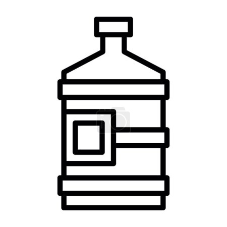 Téléchargez les illustrations : Icône de bouteille d'eau. illustration de contour - en licence libre de droit