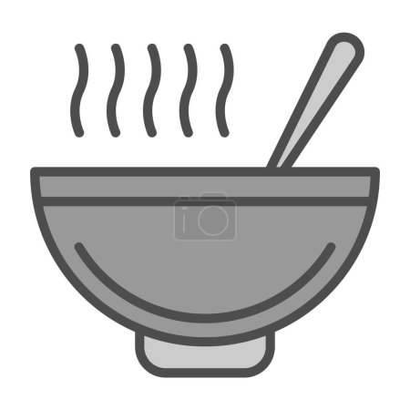 Ilustración de Sopa simple icono, ilustración vectorial - Imagen libre de derechos