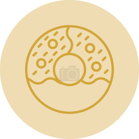 Ilustración de Donut icono vector ilustración - Imagen libre de derechos