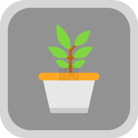 Illustration for Potted plant. web icon simple illustration - Royalty Free Image