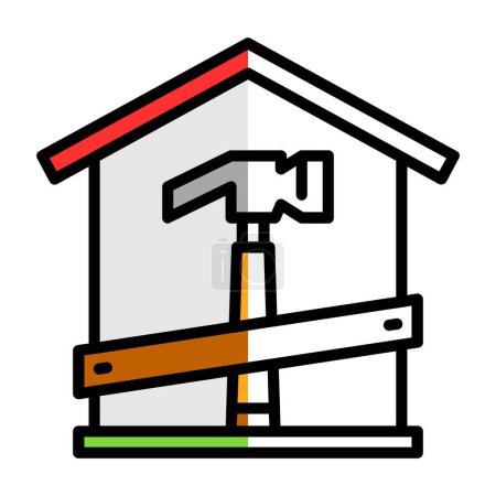 Illustration for House Repair web icon vector illustration - Royalty Free Image