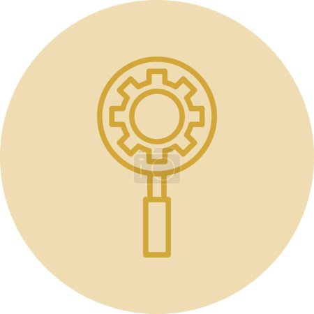 Illustration for Magnifying Glass icon vector illustration - Royalty Free Image