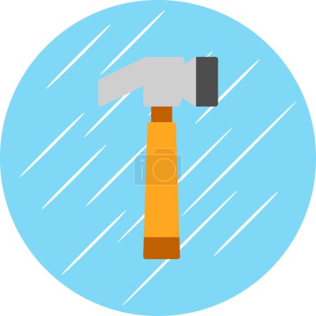 Illustration for Flat hammer tool icon vector illustration - Royalty Free Image