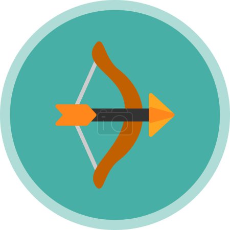 Ilustración de Ilustración vectorial de Archer y flecha icono - Imagen libre de derechos