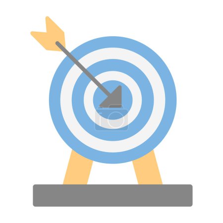 Ilustración de Objetivo con icono de flecha, ilustración vectorial - Imagen libre de derechos