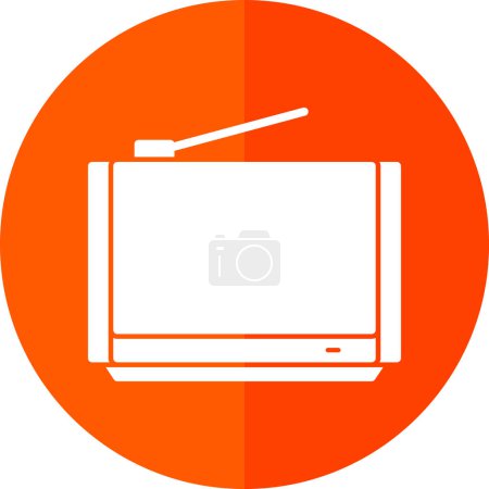 Illustration for Television web icon vector illustration - Royalty Free Image
