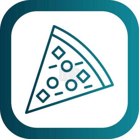 Téléchargez les illustrations : Pizza icône créative illustration vectorielle - en licence libre de droit