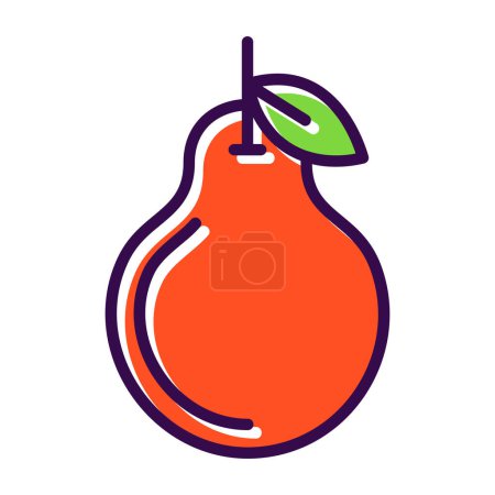 Ilustración de Diseño aislado icono de pera vector - Imagen libre de derechos