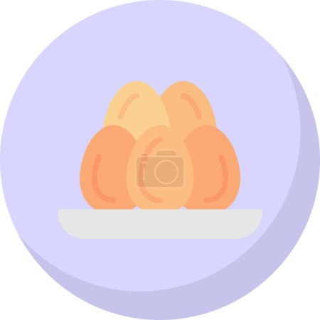 Illustration for Chicken eggs. web icon simple illustration - Royalty Free Image