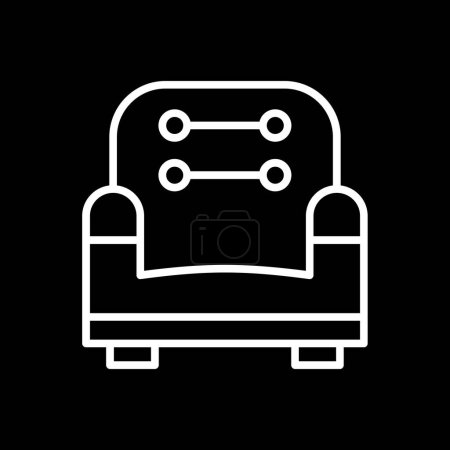 Illustration for Couch. web icon simple illustration - Royalty Free Image