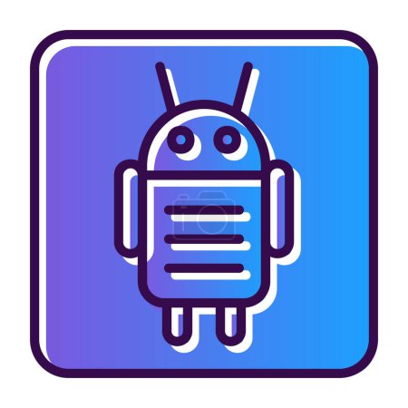 Illustration for Android character. web icon simple illustration - Royalty Free Image