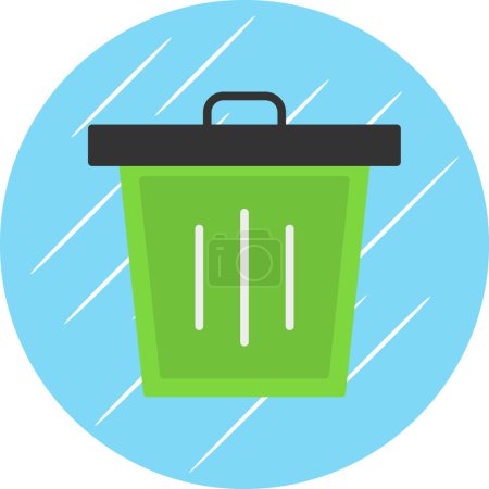 Illustration for Trash can icon. vector illustration - Royalty Free Image