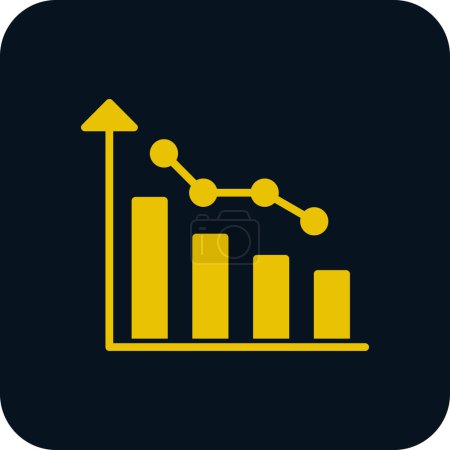 Illustration for Business graph icon, vector illustration simple design - Royalty Free Image