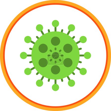 Ilustración de Icono del virus, ilustración vectorial, diseño plano - Imagen libre de derechos