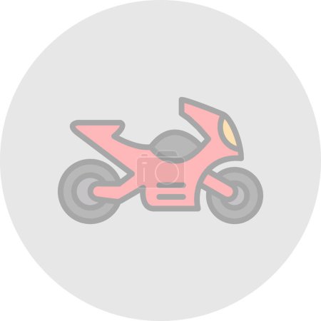 Téléchargez les illustrations : Icône web moto design simple - en licence libre de droit
