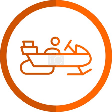 Ilustración de Snowmobile icono plano, vector ilustración diseño simple - Imagen libre de derechos