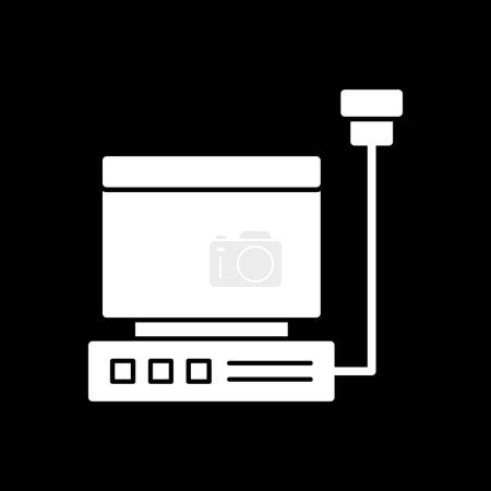 Illustration for Ultrasound machine icon vector illustration - Royalty Free Image
