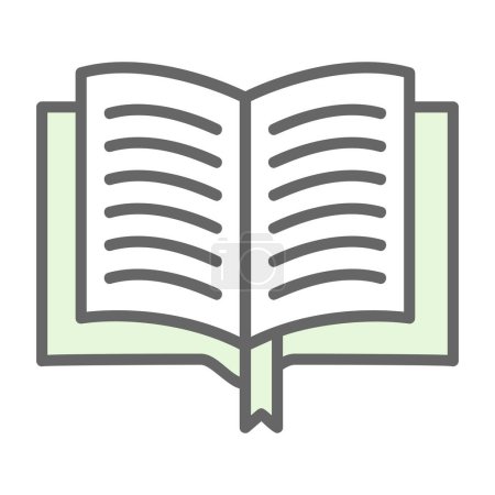 Ilustración de Lectura de libro vector icono, ilustración - Imagen libre de derechos