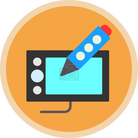 Illustration for Drawing tablet icon vector illustration - Royalty Free Image