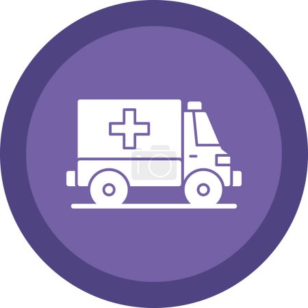 Illustration for Ambulance car  icon, web simple illustration - Royalty Free Image
