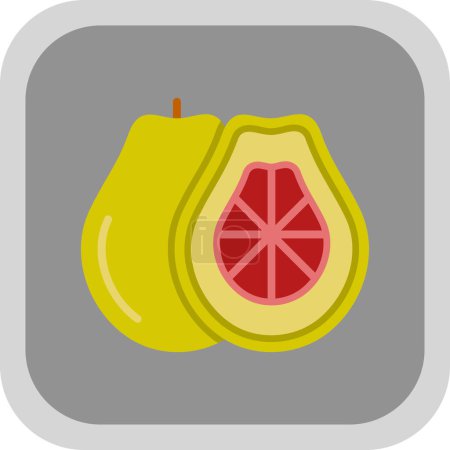 Téléchargez les illustrations : Fruits pomelo. icône vectorielle illustration simple - en licence libre de droit