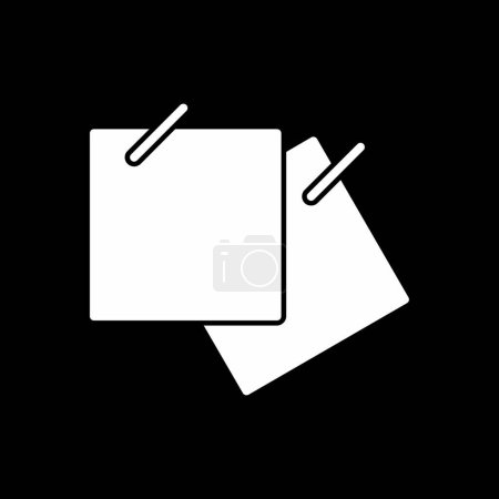 Illustration for Sticky notes linear web icon simple illustration - Royalty Free Image