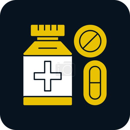 Ilustración de Icono de la medicina para farmacia - Imagen libre de derechos