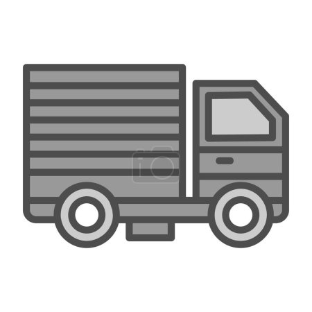 Illustration for Delivery truck flat icon, vector illustration - Royalty Free Image