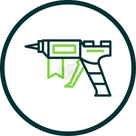 Téléchargez les illustrations : Icône web pistolet à colle, illustration vectorielle - en licence libre de droit