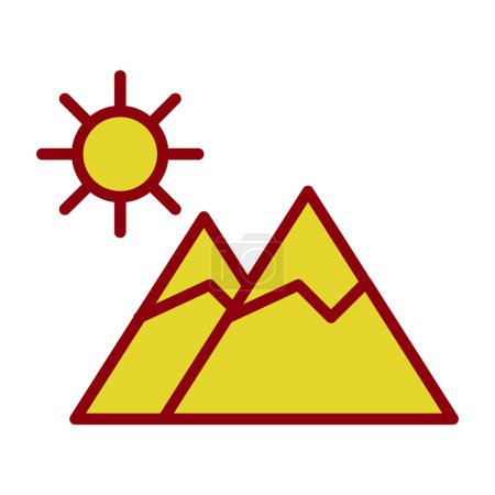 Illustration for Mountains icon vector illustration - Royalty Free Image