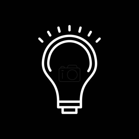 Téléchargez les illustrations : Ampoule icône web illustration simple - en licence libre de droit