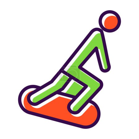 Ilustración de Snowboarder icono web, ilustración vectorial - Imagen libre de derechos