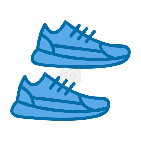 Illustration for Vector illustration of Sneakers. flat icon design of sport shoes - Royalty Free Image
