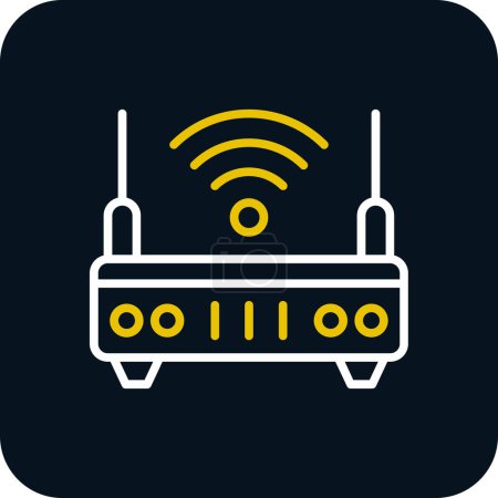 Illustration for Wifi internet router vector illustration - Royalty Free Image