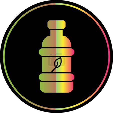 Illustration for Bio plastic bottle icon vector illustration - Royalty Free Image