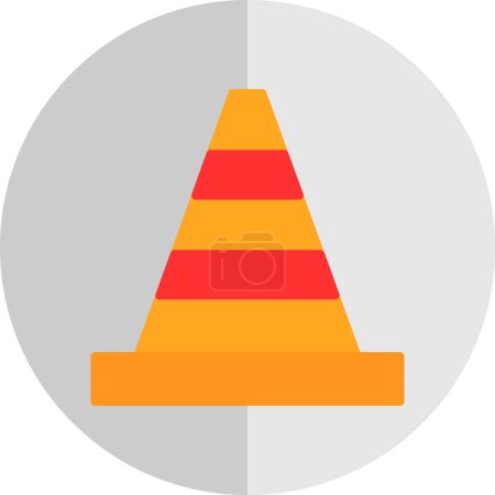 Illustration for Traffic cone icon, vector illustration simple design - Royalty Free Image
