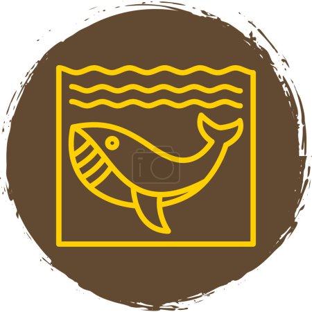 Illustration for Whale animal icon. flat vector illustration - Royalty Free Image