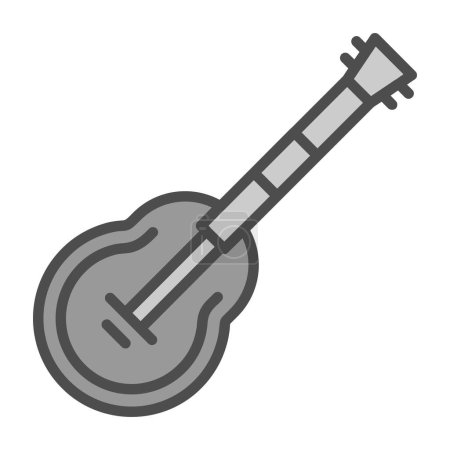Téléchargez les illustrations : Icône de guitare. illustration simple des icônes vectorielles de musique pour le web - en licence libre de droit