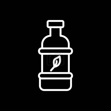 Téléchargez les illustrations : Illustration vectorielle d'icône de bouteille en plastique bio - en licence libre de droit