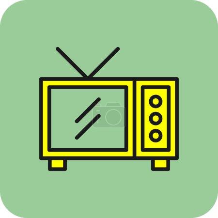 Illustration for Television web icon, icon illustration - Royalty Free Image