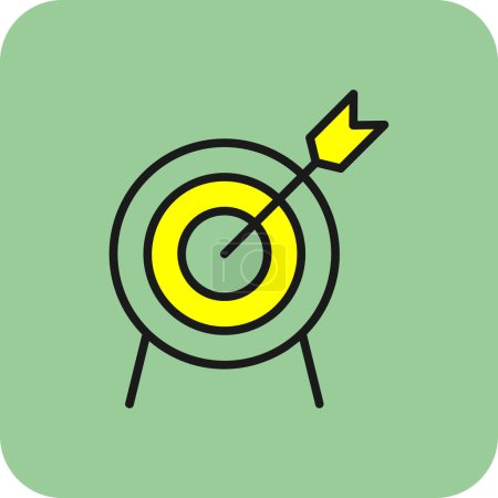 Illustration for Simple flat target icon vector illustration - Royalty Free Image